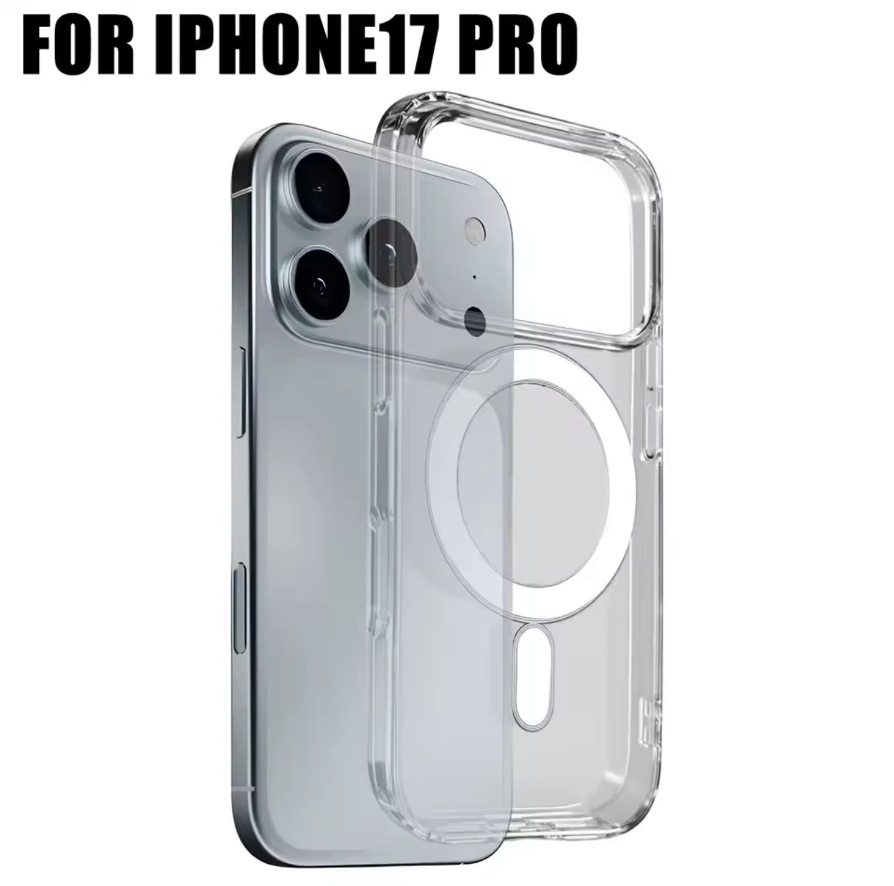 PJun Branded HD Clear MagSafe Hardshell Phone Case- iPhone 17 Series 2025 PJun Branded HD Clear MagSafe Hardshell Phone Case- iPhone 17 Series 2025